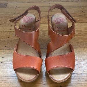 Marila leather platforms made in Spain